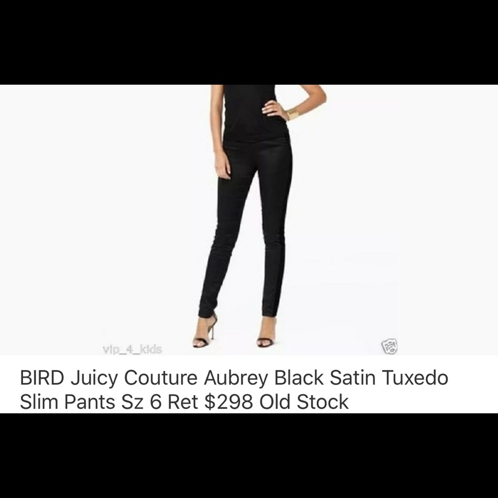 BIRD by Juicy Couture Satin & Velvet Tuxedo Pants